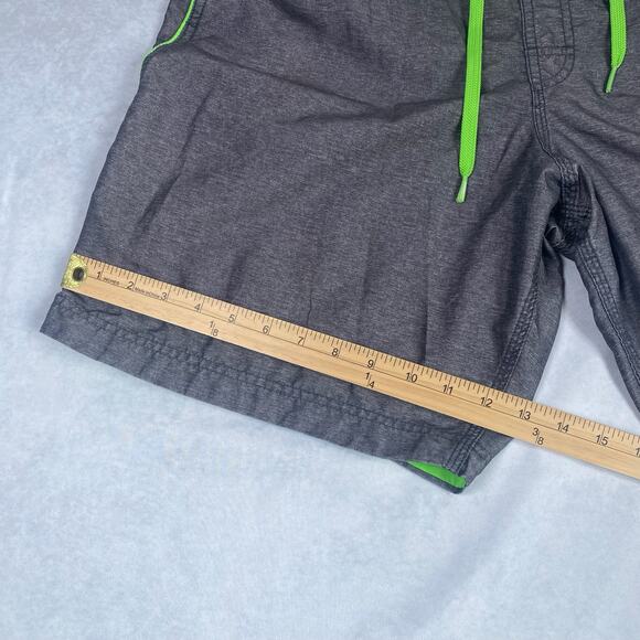 SPEEDO Mens Medium Gray Green Swim Trunks Shorts - Picture 4 of 10